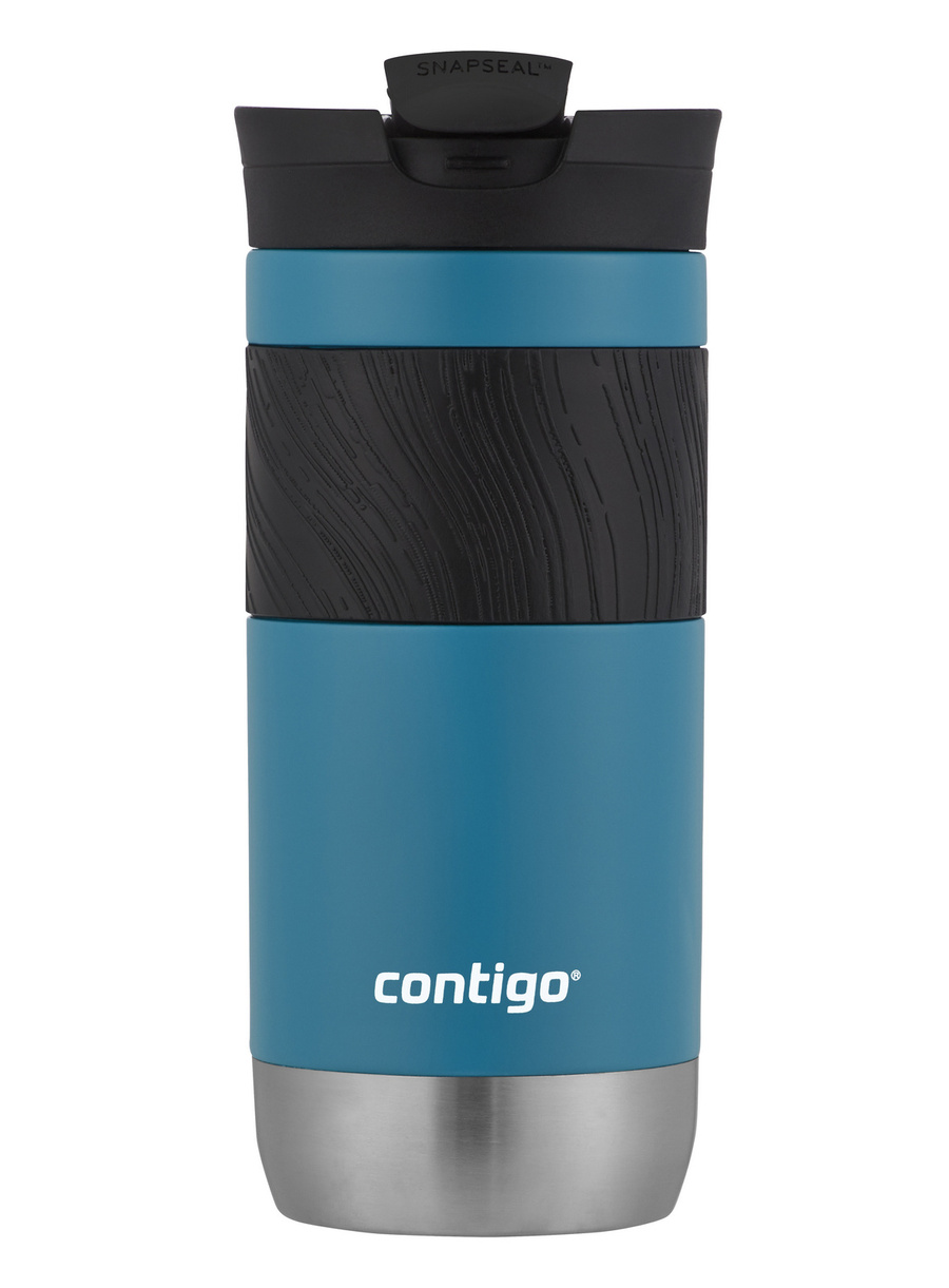 Kubek termiczny z grawerem - Contigo Byron 2.0 • 470ml • Niebieski mat