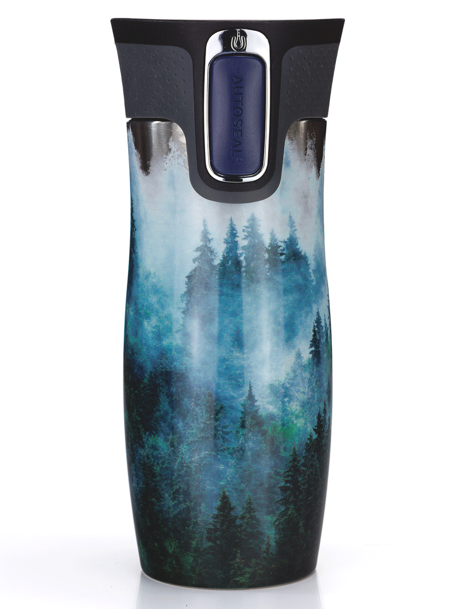 Kubek termiczny - Contigo West Loop 2.0 • 470ml • Stalowy - Las