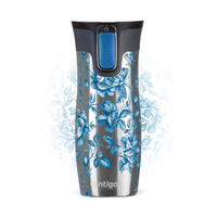 Kubek termiczny Contigo West Loop 2.0 470 ml - Folk Lion- Czarny
