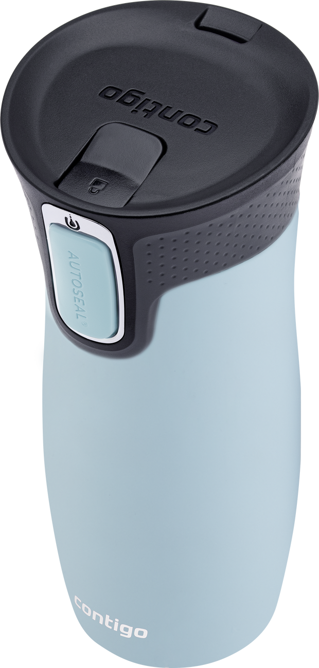 Kubek termiczny - Contigo West Loop 2.0 • 470ml • Błękitny Mat + Pudełko