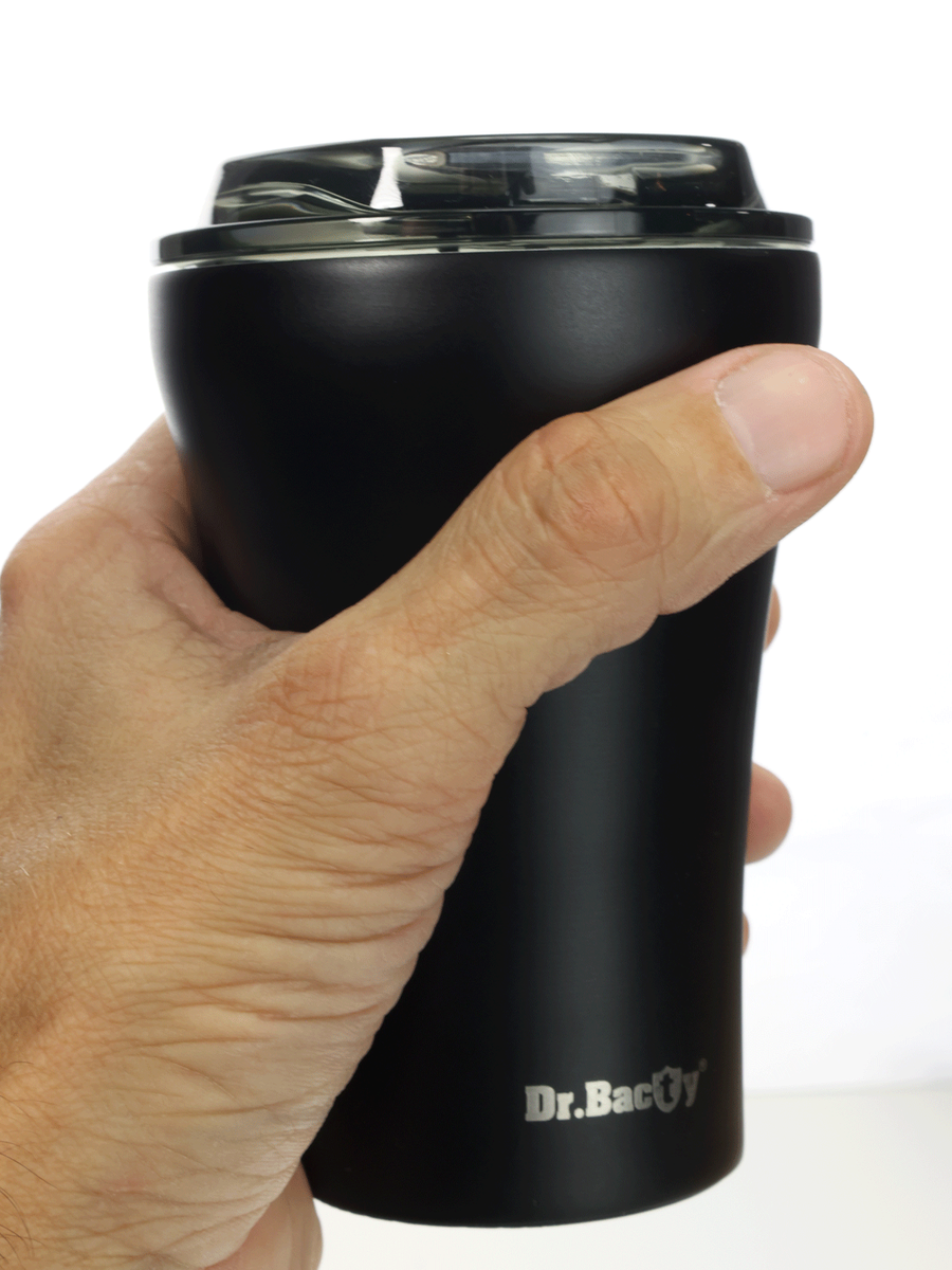 Kubek termiczny do kawy z powłoką ceramiczną Dr.Bacty Apollo 227 ml - czarny - powystawowy
