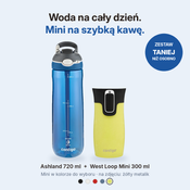 Zestaw - Contigo butelka Ashland • 720 ml + kubek termiczny West Loop Mini • 300 ml • żółty metalik