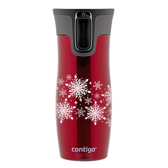 Kubek termiczny - Contigo West Loop • 470ml Snow Stars - Czerwony