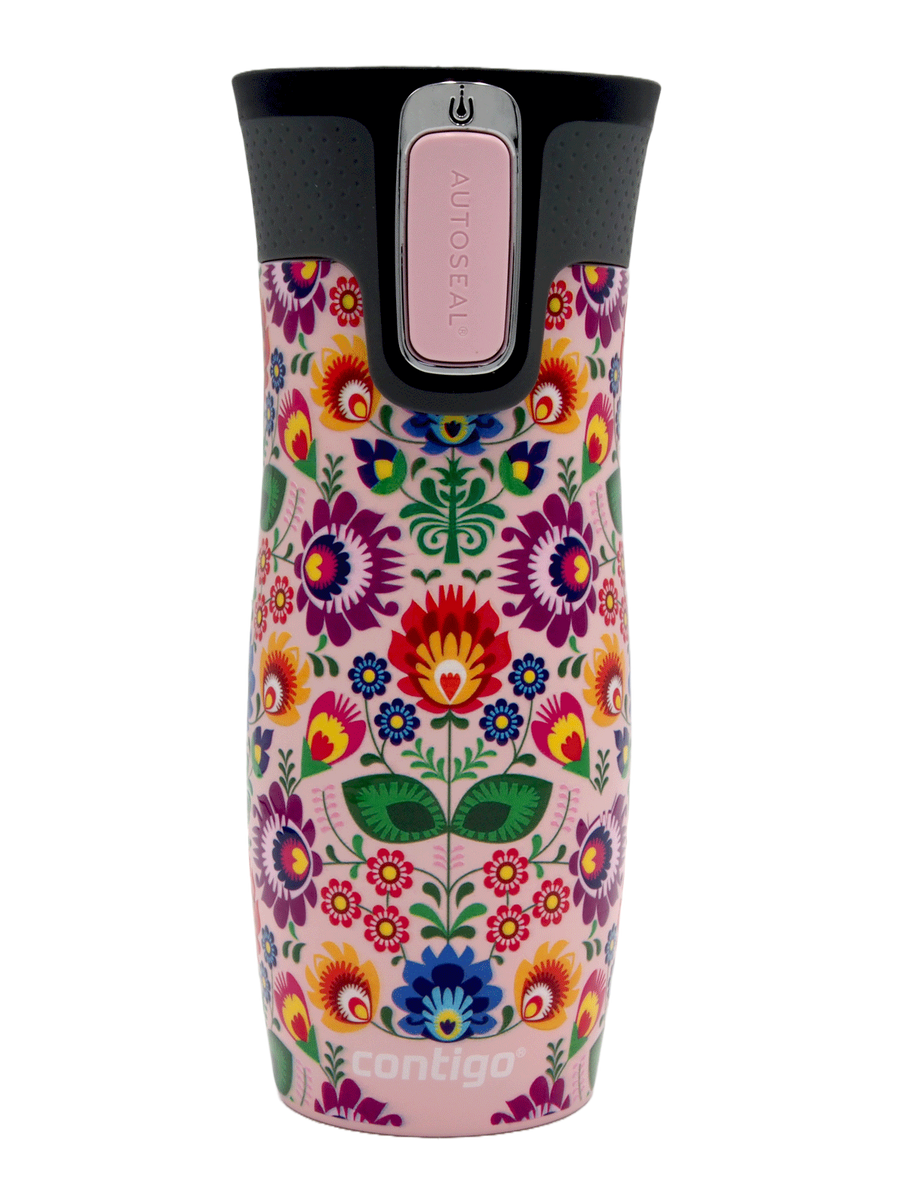 Kubek termiczny - Contigo West Loop 2.0 • 470ml • Folklor - Różowy Mat