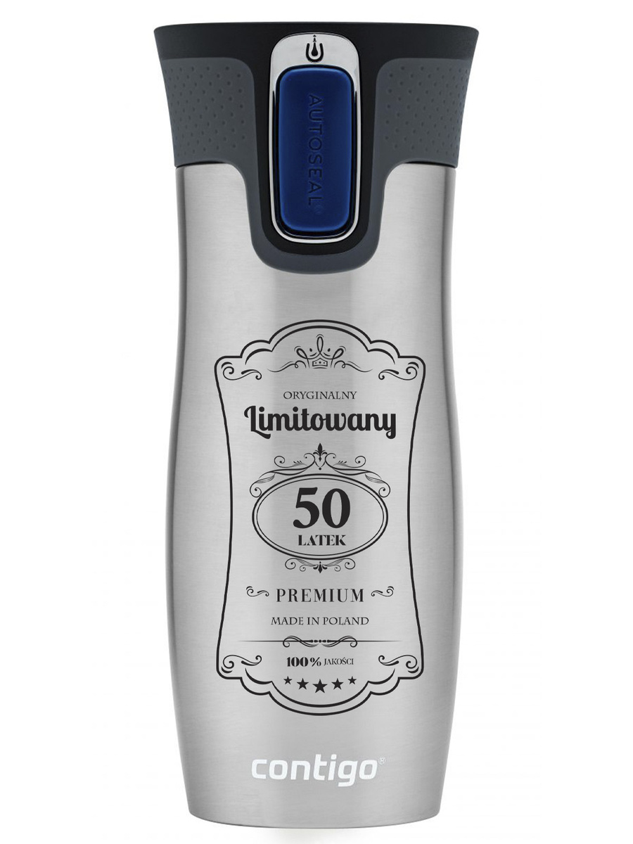 Kubek termiczny Contigo West Loop 2.0 470ml - na 50 urodziny - Stalowy