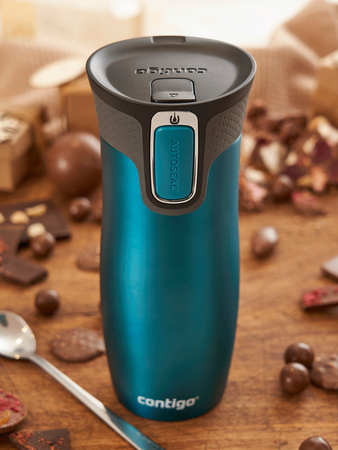 Kubek termiczny - Contigo West Loop 2.0 • 470ml • Buldog Francuski - Biscay Bay