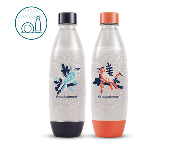 Zestaw butelek SodaStream Fuse Birds koralowa i granatowa, 2x 1L