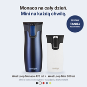 Zestaw Contigo West Loop Monaco 470 ml + West Loop Mini 300 ml – biały metalik