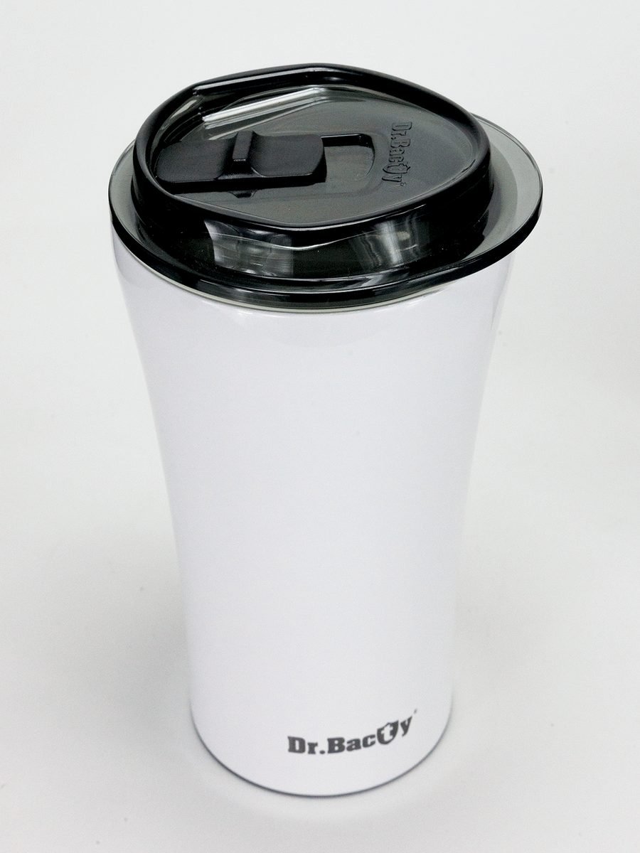 Kubek termiczny na kawę Dr.Bacty Apollo 2.0 - Oda do młodości - 360  ml - Glossy White