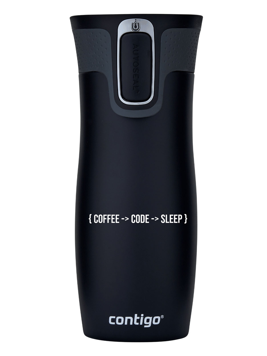 Kubek termiczny dla Programisty - Contigo West Loop 2.0 • 470 ml • czarny