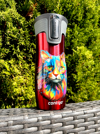 Kubek termiczny - Contigo West Loop 2.0 • 470ml • Kot - Czerwony