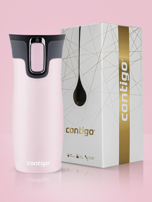 Kubek termiczny Contigo West Loop 2.0 470ml - Różowy Mat + Pudełko