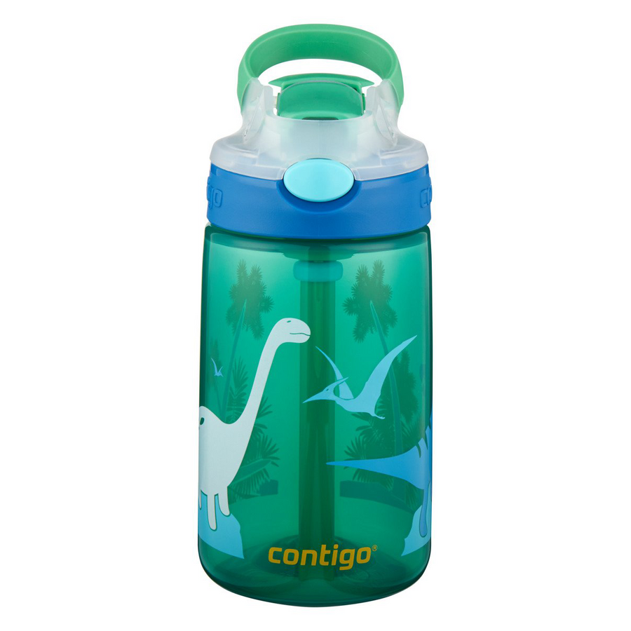 Bidon dla dzieci / Kubek dla dzieci - Contigo Gizmo Flip • 414ml • Jungle Green Dino
