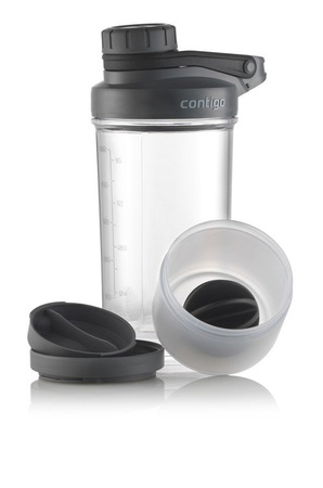 Shaker z pojemnikiem - Contigo Shake and Go Fit • 650ml • Black - powystawowy