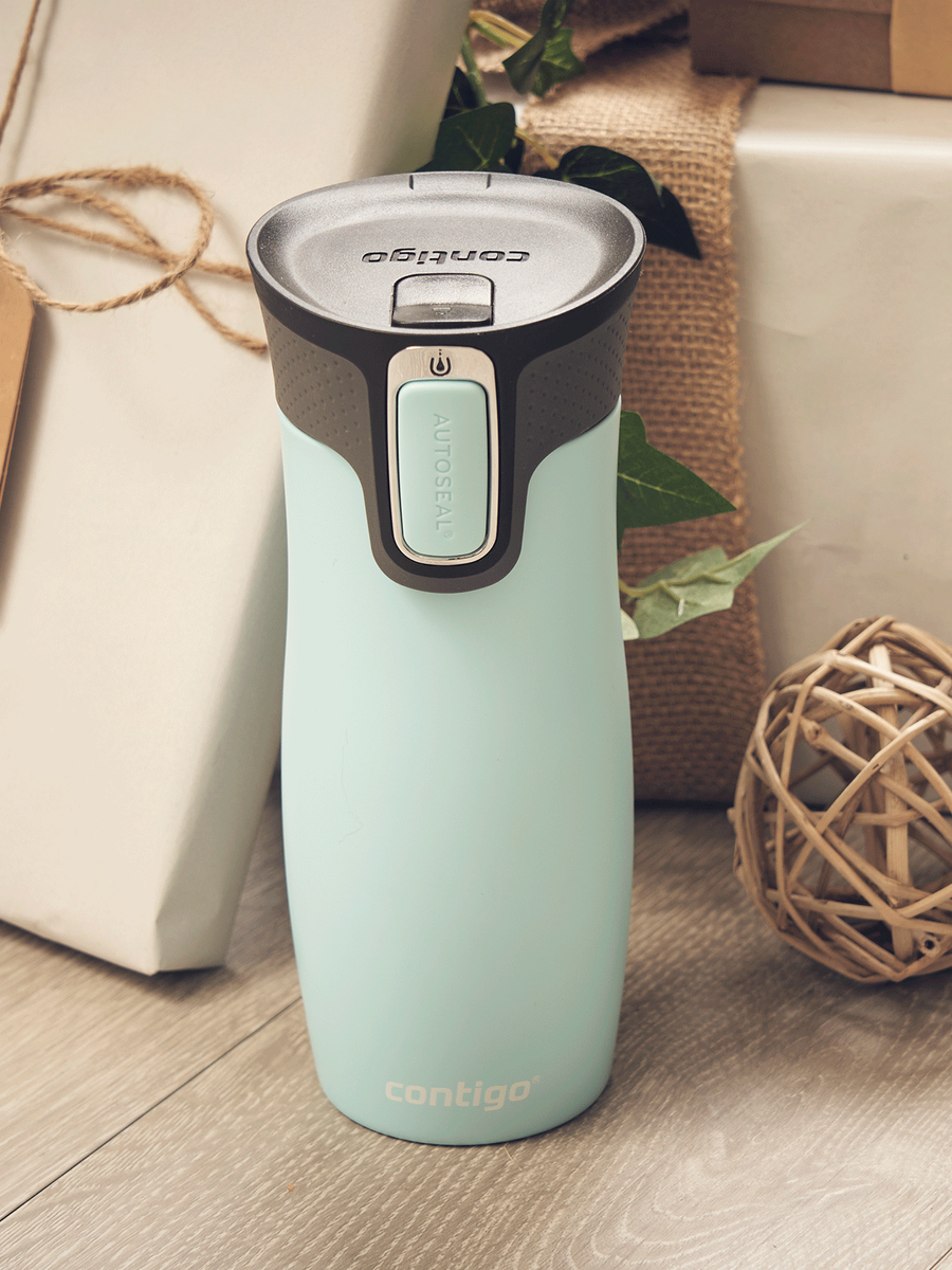 Kubek termiczny z grawerem - Contigo West Loop 2.0 • 470ml • Błękitny