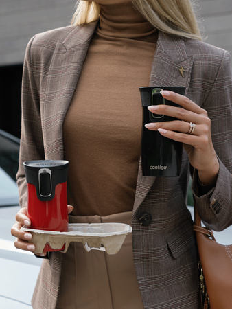 Kubek termiczny z grawerem - Contigo West Loop Mini • 300ml • Goji Berry