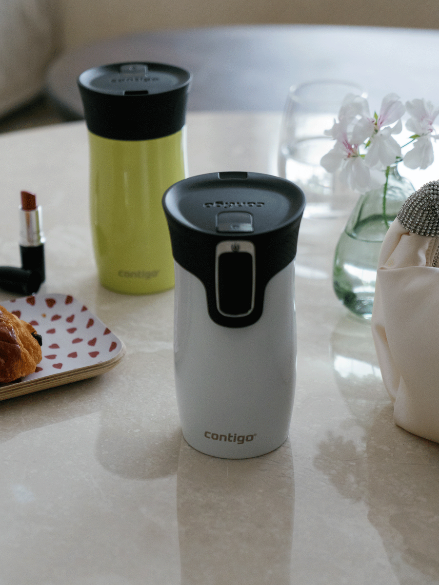Kubek termiczny - Contigo West Loop Mini • 300ml • biały metalik