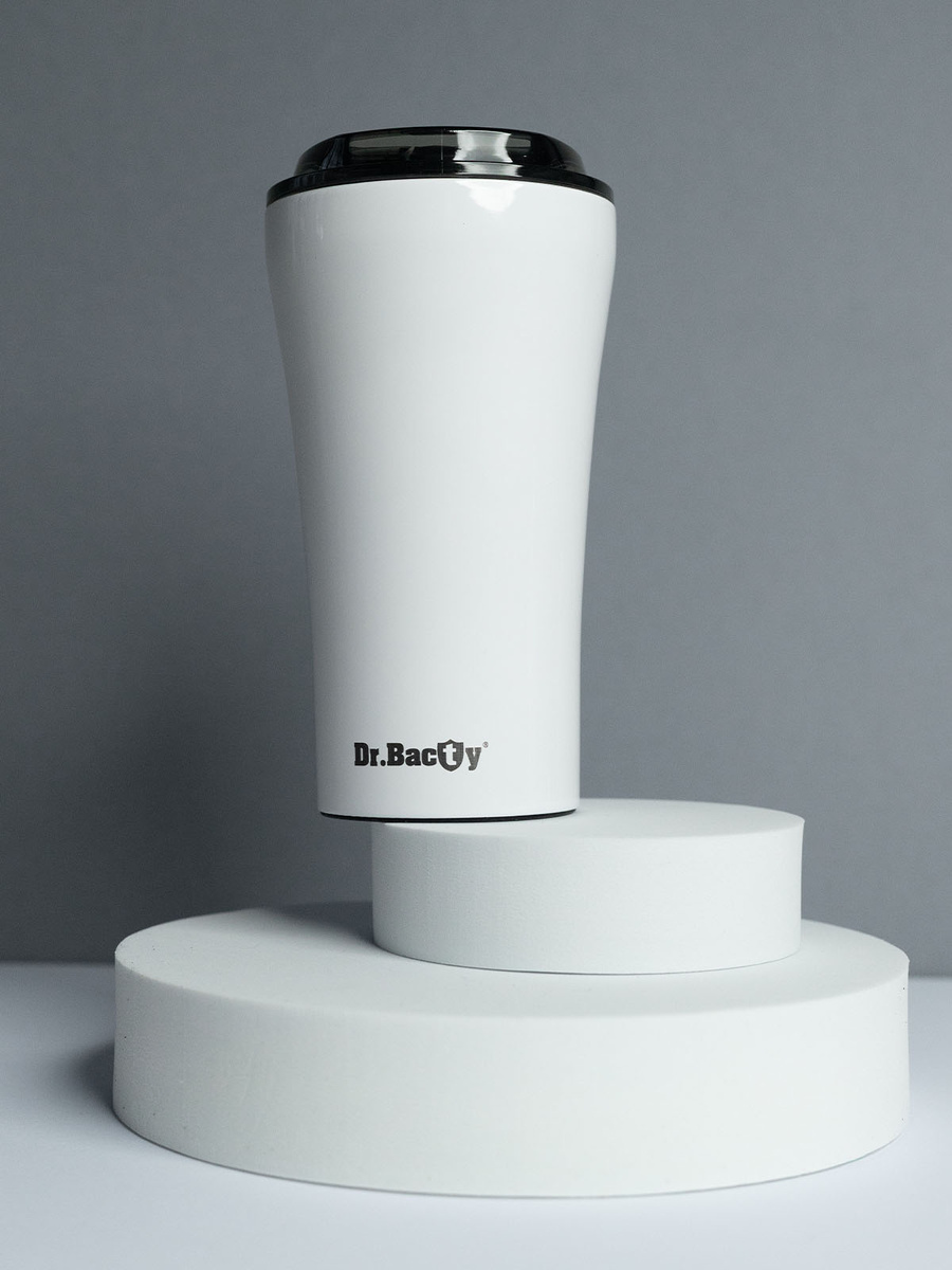 Kubek termiczny na kawę Dr.Bacty Apollo 2.0 - 360  ml - Glossy White - powystawowy