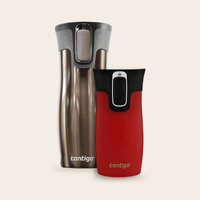 Zestaw kubków termicznych - Contigo West Loop 2.0 • Latte • 470 ml + West Loop Mini • Czerwony • 300 ml