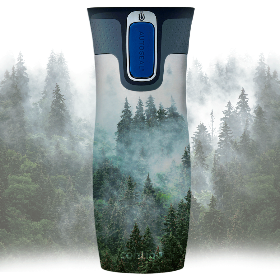Kubek termiczny - Contigo West Loop 2.0 • 470ml • Stalowy - Las