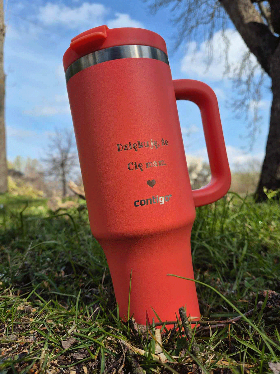 Kubek termiczny na wodę z grawerem - Contigo Streeterville Tumbler • 1200ml • Coral
