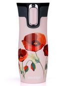 Kubek termiczny - Contigo West Loop 2.0 • 470ml • Maki - Różowy Mat