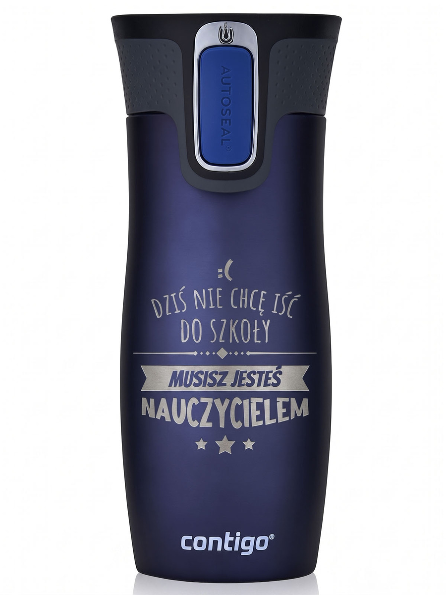 Kubek termiczny - Contigo West Loop 2.0 • 470ml • Jesteś Nauczycielem • Granat Mat