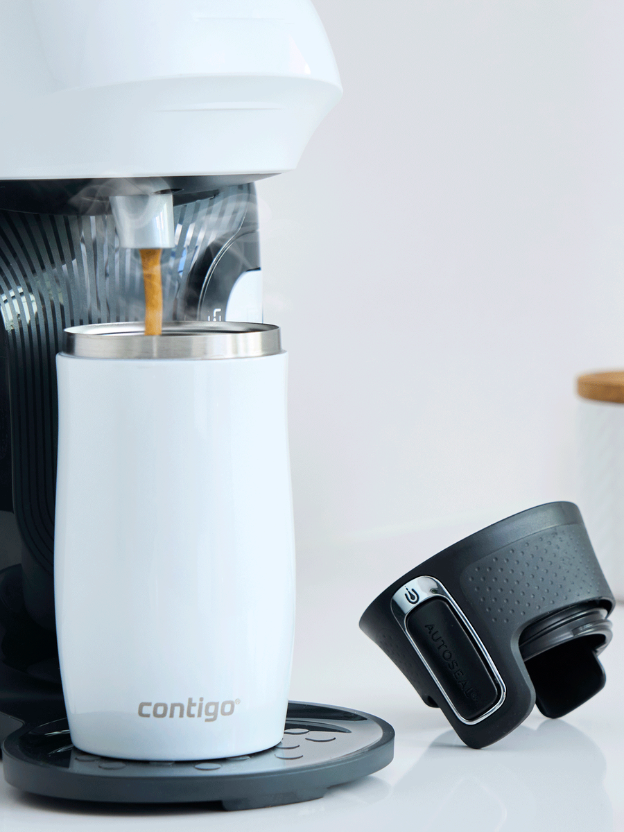 Kubek termiczny - Contigo West Loop Mini • 300ml • biały metalik - powystawowy