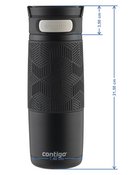 Kubek termiczny - Contigo Transit (Metra) • 470ml czarny - powystawowy