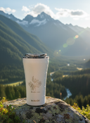 Kubek termiczny na kawę Dr.Bacty Apollo 2.0 360 ml "Brandy mint" - White