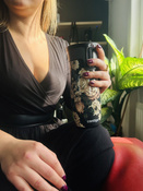 Kubek termiczny - Contigo West Loop 2.0 • 470ml • Glamour Kwiaty - czarny