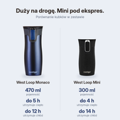 Zestaw kubków termicznych - Contigo West Loop • Monaco • 470 ml + West Loop Mini • 300 ml • żółty metalik