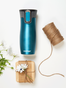 Kubek termiczny z grawerem - Contigo West Loop • 470ml • Turkusowy