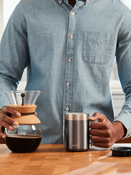 Kubek termiczny z uchem - Contigo Streeterville • 420ml • Szary - powystawowy