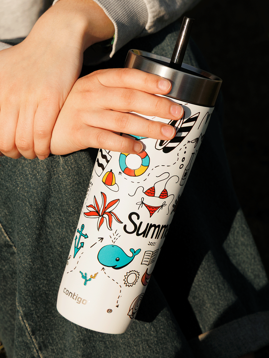 Kubek termiczny ze słomką Contigo Luxe Tumbler 720ml - Summer - Salt