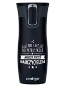 Kubek termiczny - Contigo West Loop 2.0 • 470ml • Dla Przedszkolanki - Czarny Mat