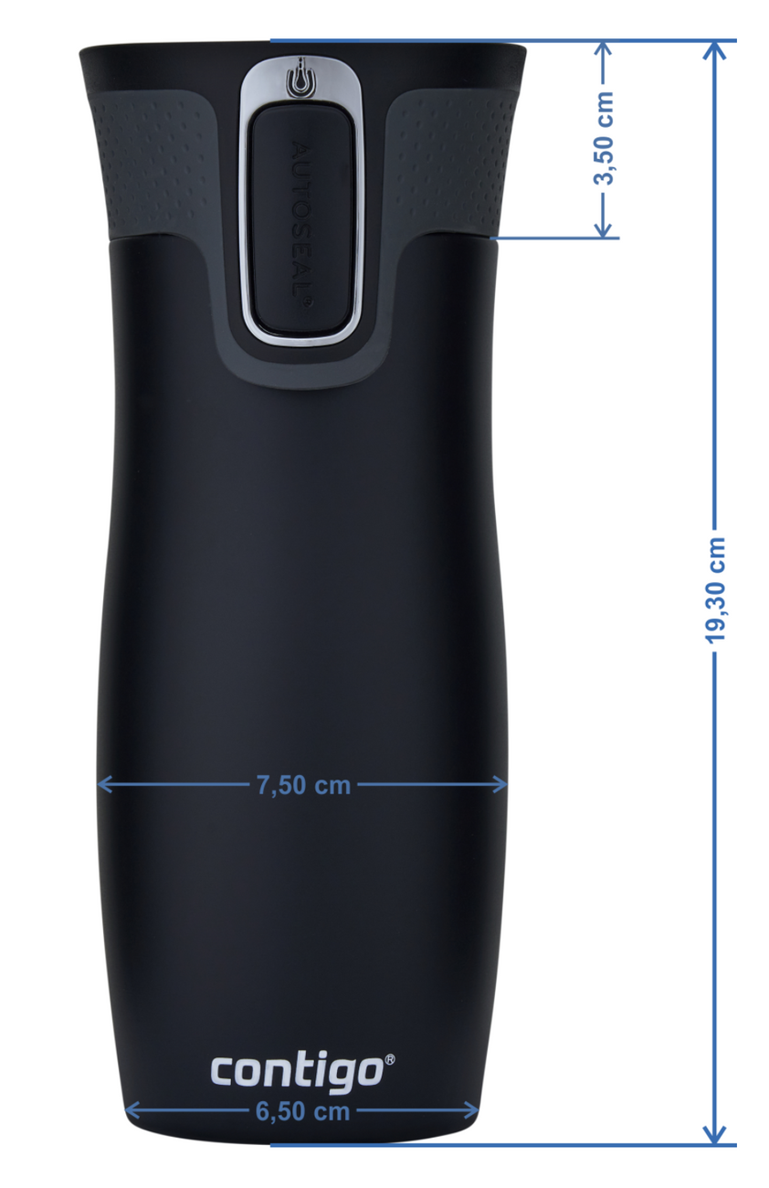 Kubek termiczny - Contigo West Loop 2.0 • 470ml • Błękitny Mat
