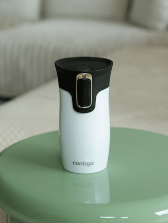 Kubek termiczny - Contigo West Loop Mini • 300ml • biały metalik
