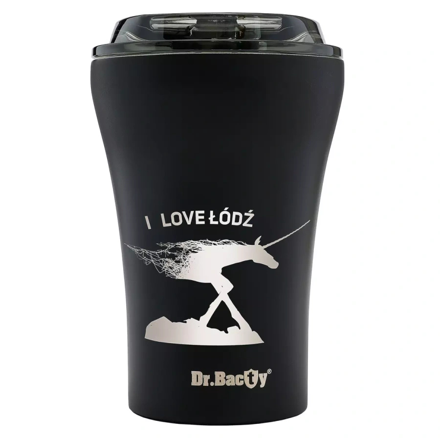 Kubek wielokrotnego użytku Dr.Bacty Apollo 227 ml - Miasto Łódź - czarny