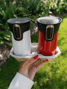 Kubek termiczny - Contigo West Loop Mini • 300ml • biały metalik