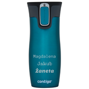 Kubek termiczny z grawerem - Contigo West Loop • 470ml • Turkusowy