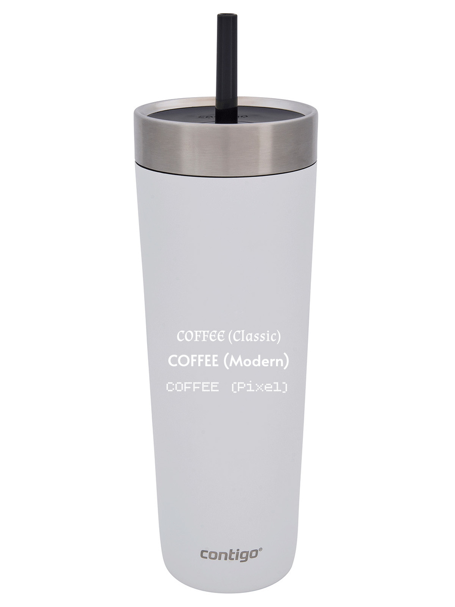 Kubek termiczny ze słomką z grawerem - Luxe Tumbler • 720ml • Salt