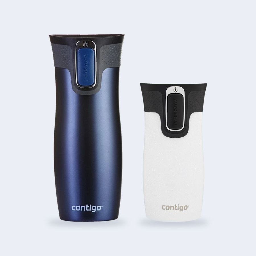 Zestaw Contigo West Loop Monaco 470 ml + West Loop Mini 300 ml – biały metalik