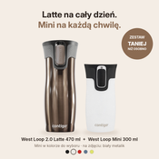 Zestaw kubków termicznych Contigo West Loop 2.0 Latte 470 ml + West Loop Mini Biały 300 ml