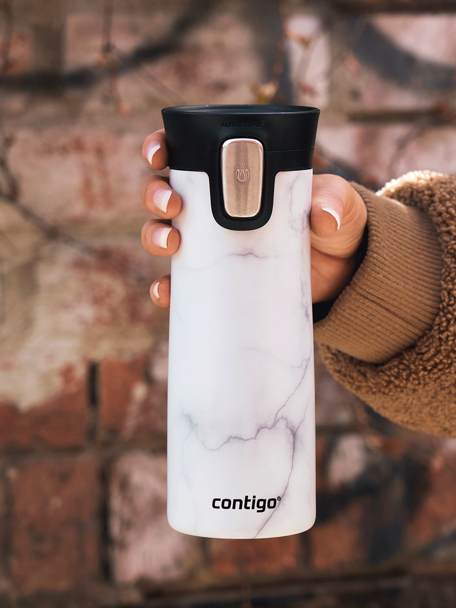 Kubek termiczny - Contigo Pinnacle Couture • 420ml • White Marble