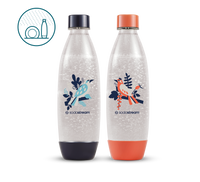Zestaw butelek SodaStream Fuse Birds koralowa i granatowa, 2x 1L
