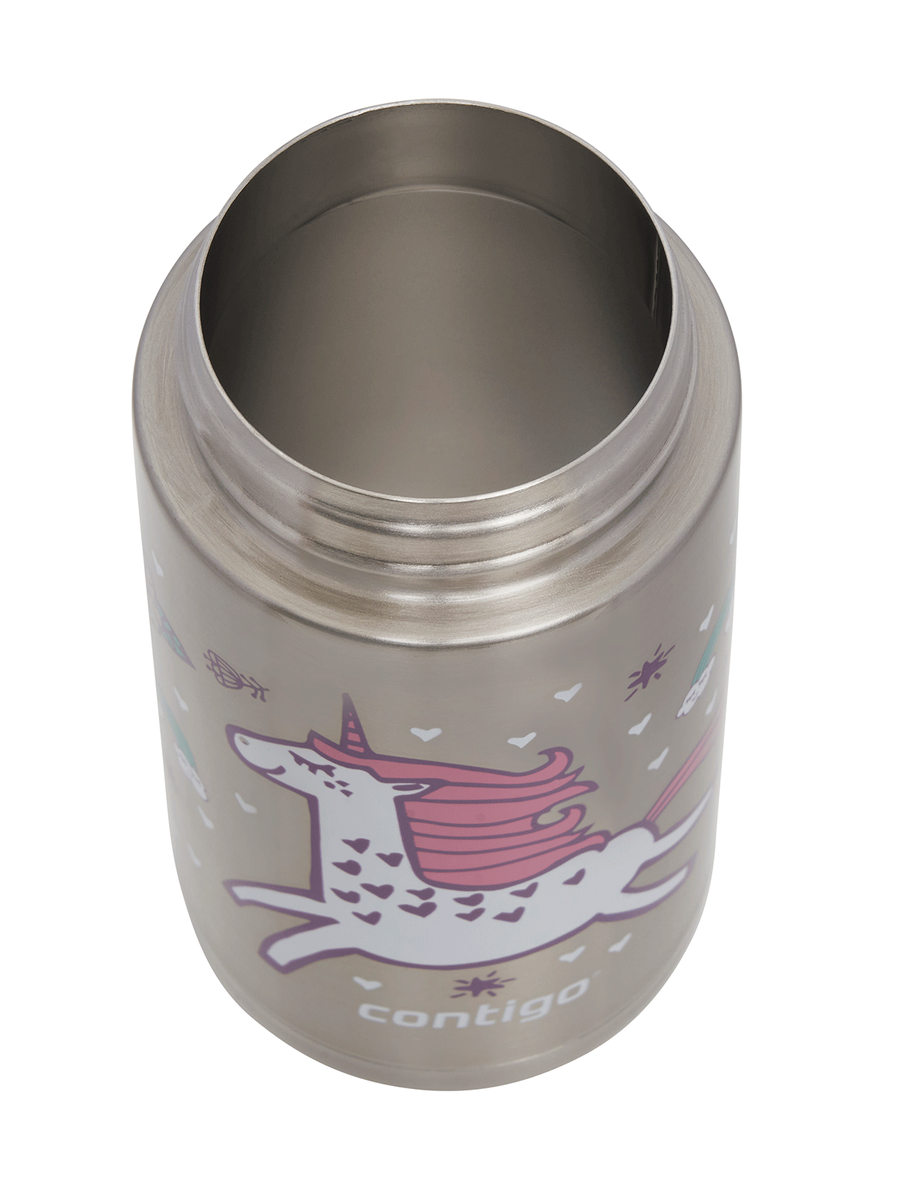 Bidon termiczny dla dziecka - Contigo Easy Clean • 380ml • Różowy Jednorożec
