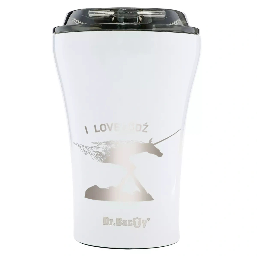 Kubek do kawy wielorazowy Dr.Bacty Apollo 227 ml - Łódź - biały
