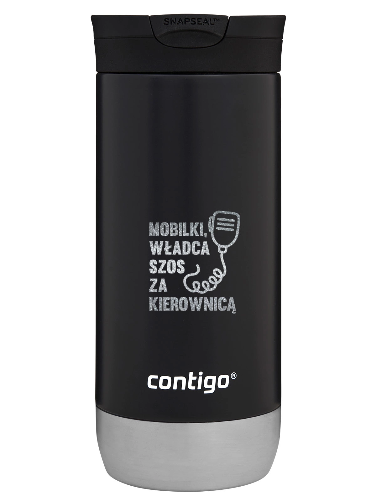 Kubek termiczny na kawę Contigo Huron 2.0 470ml - Dla kierowcy - Czarny
