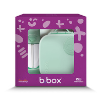 B.Box Zestaw Mini Lunchbox + Butelka tritanowa ze słomką 450ml Spearmint